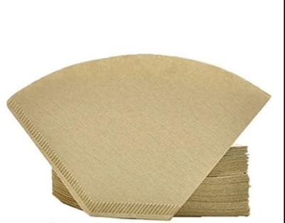 Dailygoods- Koffiefilterhouder 101 Vorm - Koffiefilter Papier - Natuurlijke Houtpulp - Set van 40 - Geschikt voor Koffiefilterbeker - Afmetingen 13 cm x 4,5 cm x 8,2 cm - Filterpapier