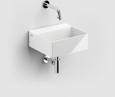 Clou New Flush fontein 28x27cm zonder kraangat met afvoerplug keramiek glanzend wit