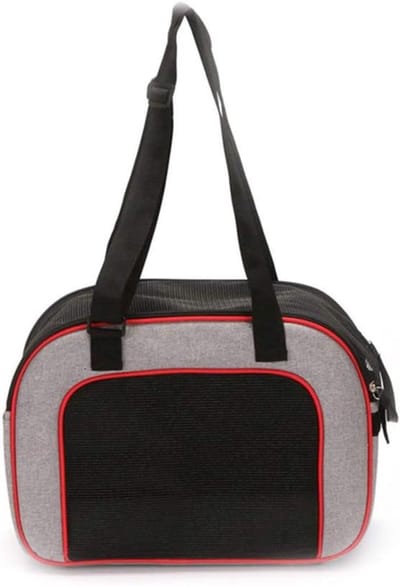 Huisdier Rugzak - Draagbare Reistas - Reizen met Huisdier - Ventilatie Mesh - 38x20x27cm - Rood