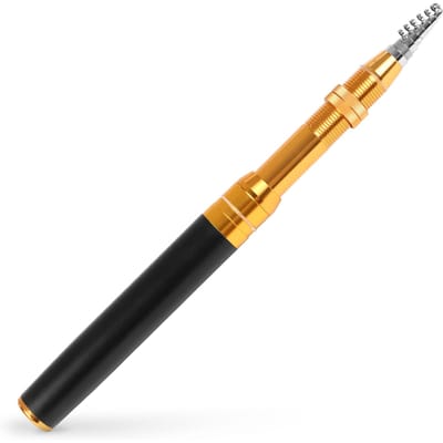 Stylo de poche télescopique canne à pêche Mini canne à pêche accessoires de pêche 1.8m / 6ft noir