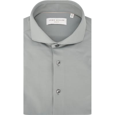 John Miller Overhemd Plain Color Hyperstretch Cutaway Collar Midden Grijs / male