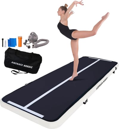 Opblaasbare Gymnastiekmat 3 m/4 m/5 m/6 m/7 m/8 m – Duurzaam, Licht en Draagbaar met Luchtpomp