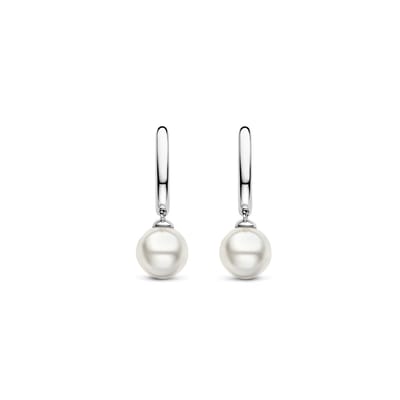 TI SENTO Dames Oorbellen - 925 zilver - Wit parel - 7939PW
