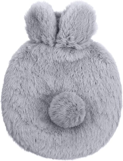 Mini Warmwaterkruik met Schattige Konijnhoes - 400ml Handwarmer van Zacht Neppels, Ideaal voor Warmtecompressen en Koude Behandelingen voor Vrouwen en Senioren
