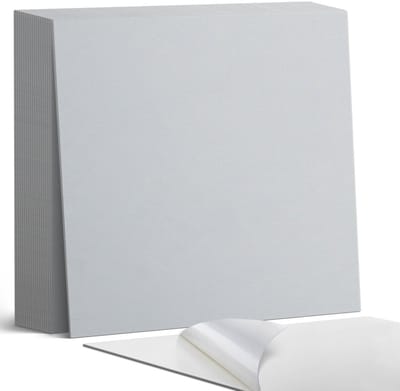 Coloray Plaktegels - Grijs Zelfklevende Tegels - 20 cm x 20 cm - Grijs Plaktegels - 20 stuks - Vierkant PVC Tegels - Plaktegels Badkamer - Plaktegels Vloer - Vinyl Tegels - Wandtegel Zelfklevend