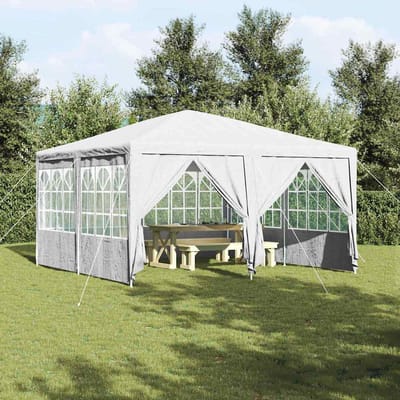 vidaXL - Partytent - Wit - 400 - x - 400 - x - 266 - cm - Polyetheen