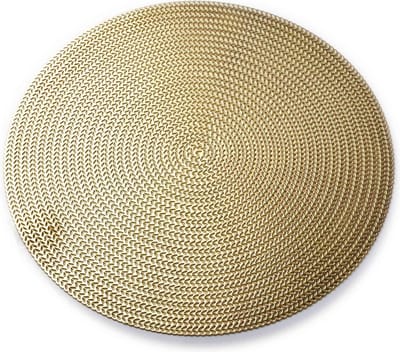 Allesken - Set van 4 placemats/tafelmatten/onderleggers - rond 38cm - Goud