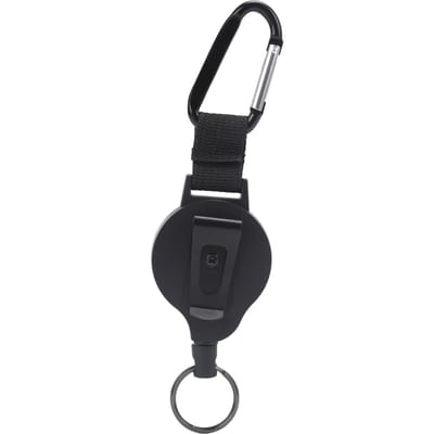 Zijtrekkabel Staalkabel Anti-Verlies Hoge Elastische Band Telescopische Gesp Roestvrij Staal Sleutelhanger black