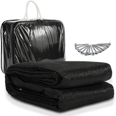 Outdoor tent- en campingmat – Geschikt voor luifel, caravan en camper – Ademend ontwerp, eenvoudig mee te nemen 300x400CM Zwart