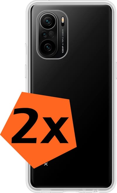 Hoes - 2 Stuks - Geschikt voor Xiaomi Mi 11i - Sterk & Shockproof - Case Siliconen - Back Cover - Telefoon Hoes - Transparant