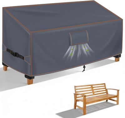 Dailygoods- Tuinbankafdekking Waterdicht - Beschermhoes Tuinbank - 2-zits Tuinbankafdekking - Afdekking Balkon/Terras - 420D Oxford Stof - UV-bestendig & Wintervast - Tuinbankhoes
