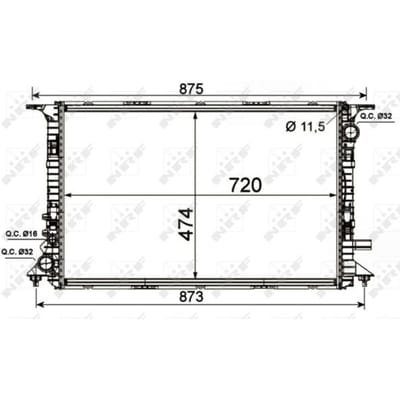 Radiator, motorkoeling NRF 53013