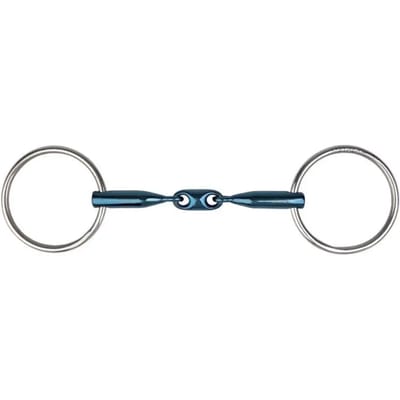 Dubbele ring paardenbit Metalab Eco Blue