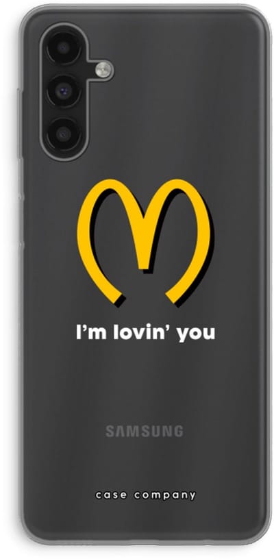 Case Company® - Hoesje geschikt voor Samsung Galaxy A04s hoesje - I'm lovin' you - Soft Cover Telefoonhoesje - Bescherming aan alle Kanten en Schermrand