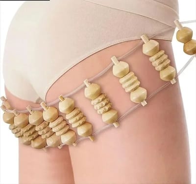Houten Rugmassage Roller – Cellulitis Verlichting, Nek- en Rugpijn Verlichting, Natuurlijke Houttherapie voor Lichaamsverzorging, Massageroller, Zelfmassage Roller, Houttherapie voor Pijn