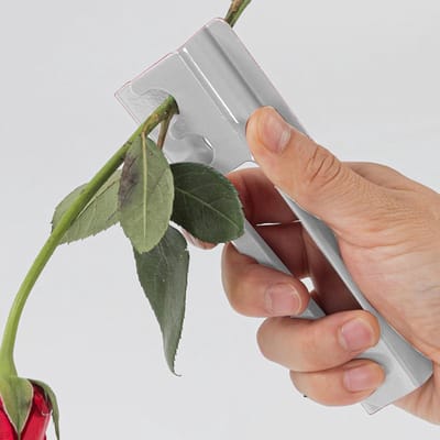 Rozen Doorn Verwijderaar - Bloemen Tool - Bloemen Schoonmaken - Veer Mechanisme - 1 Stuk - Zilver