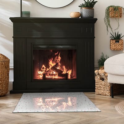 Coloray Vloerplaat Houtkachel - Vloerplaat voor Houtkachel - 80 cm x 60 cm - Vloerplaat Open Haard - Wit Vloerplaat Kachel - Onderplaat - Plaat voor Onder Kachel - Kachel Vloerplaat - Onderplaat Voor Houtkachel