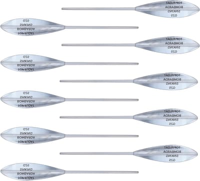 Sbirolino Zinkset - Dobberset Forel - Slepend Vissen - Speciale Vorm - 10 x 25g - Transparant