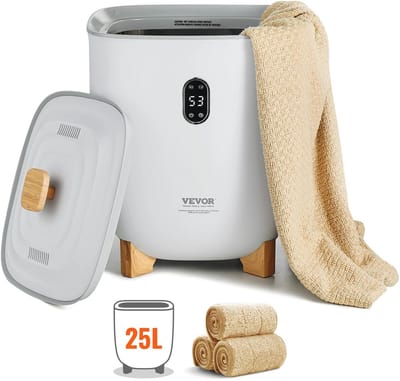 Handdoek Verwarmer - Towel Warmer - Handdoekverwarmer Elektrisch - 25L Emmer - Met LED Licht - Automatische Uitschakeling - Temperatuurinstelling