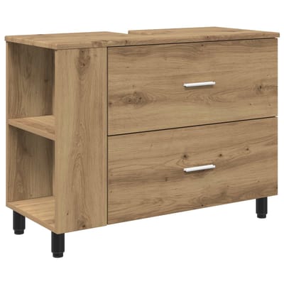 vidaXL - Badkamer - vaniteitsunit - Artisanaal - eiken - 80 - x - 35 - x - 60 - cm