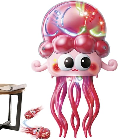 Dansend Kwal Speelgoed - Kruipend Speelgoed - Baby Ontwikkeling - Lichtgevend en Bewegend - Ongeveer 20 cm - Roze