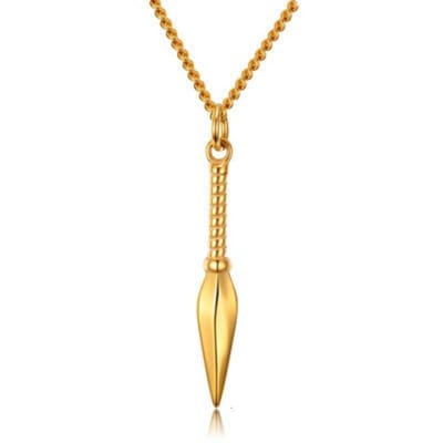 Speerpunt Heren Ketting met Hanger Goud kleurig - Kettingen - Papa Cadeau Voor Mannen - Vaderdag