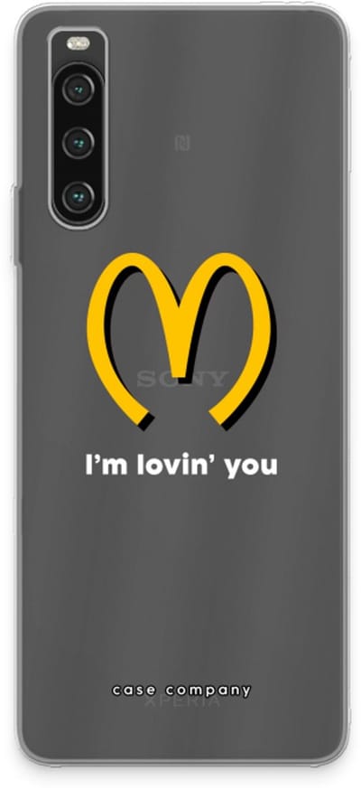 Case Company® - Hoesje geschikt voor Sony Xperia 10 IV hoesje - I'm lovin' you - Soft Cover Telefoonhoesje - Bescherming aan alle Kanten en Schermrand