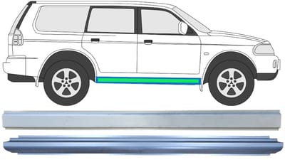 Reparatie dorpel voor Mitsubishi Pajero Sport 1996-2008 / Links = Rechts / Set