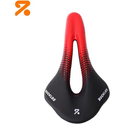 Bucklos Holle Racefietszadel Ademzitting Fietszadel Waterdicht Oppervlak Fietszadel Voor Mountainbike Gravelbike red