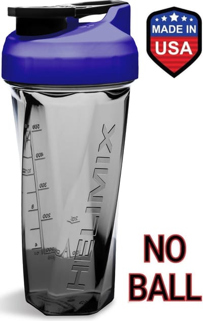 Helimix Vortex Shaker beker Purple - 828ml - Geen blending bal of garde nodig - Beste draagbare pre-workout wei-eiwit fitness beker - Mixt Cocktails, Smoothies en Shakes - Bidon is vaatwasserbestendig