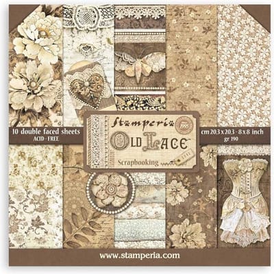 Stamperia - Old Lace 8x8 Inch Paper Pack (SBBS116)