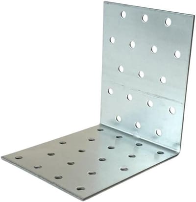 Hoekconnector - Montagebeugel - Houten constructies - Roestbestendig staal - 100 x 100 x 80 mm - Zilverkleurig