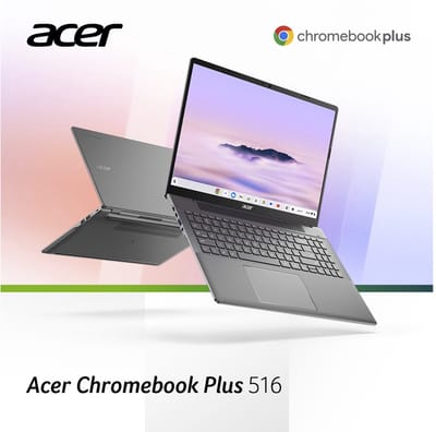 Acer Chromebook Plus 516 CB516-1HT-56EX - 16 inch Touchscreen - Core 5 - 8GB - 256GB - Verlicht toetsenbord – Grijs