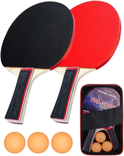 Tafeltennisset Compleet: 2 Rackets, 3 Ballen en Draagtas voor Beginners en Gevorderden