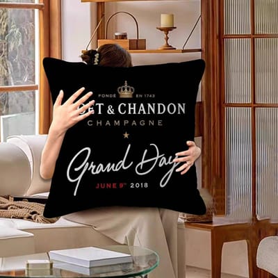 Merk M-Moet C-Chandon luxe Kussensloop toon Cadeau Kussenhoes Slaapkamer Huis Bank Stoel Zit Decoratie kussenhoes 45x45cm