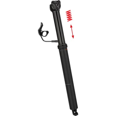 Verstelbare telescopische zadelpen van aluminium Ergotec d31.6