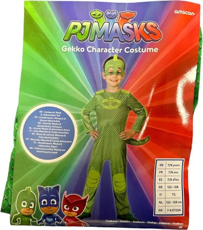 PJmasks verkleedkostuum kinderen groen - carnavalskleding 7/8 jaar maat 122-128