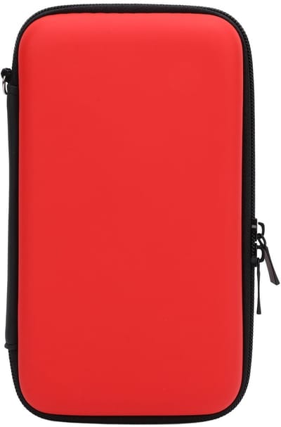 Dailygoods - Draagtas Compatibel met voor Nieuwe 2DS XL 2DS LL voor Nieuwe 3DS 3DS, Waterbestendig, Harde Reistas met 8 Spelslots, Draagbare Console Beschermhoes (rood)
