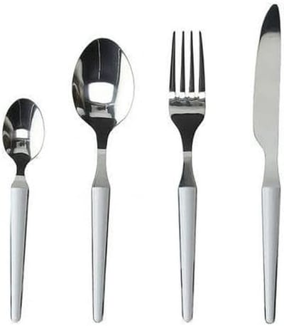 Bestekset 24-delig - Eetgerei set - Tafeldekken - Japans design - 6 personen - Beige