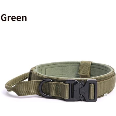 1 ST Militaire Tactische Halsband Middelgrote Halsband Verstelbare Herder Middelgrote Halsband voor Wandeltraining Duurzame Hondentrainingshalsband L