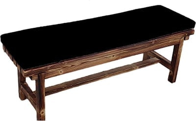 Tuinbankkussen - Terraskussen Bankmat - Comfortabel Zitten - Waterbestendig Polyester - 200 x 50 cm - Zwart