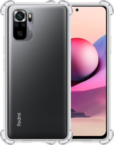 Hoesje - Geschikt voor Xiaomi Redmi Note 10S - Sterk & Shockproof - Siliconen Case - Back Cover - Telefoon Hoes Shock Proof - Telefoonhoesjes - Transparant