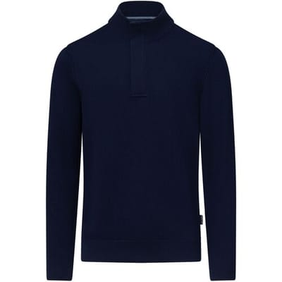State Of Art Half Zip Trui Wool Blend Navy - Maat XXL - Heren - Pullovers