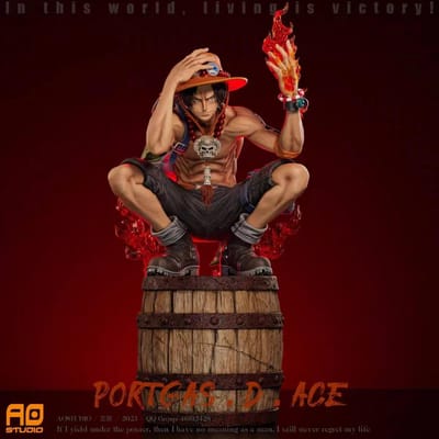 Nieuwste One Piece Ace Limited Edition GK Figuur Ao Anime Standbeeld Populaire Bureaublad Decoratie Verzamelbaar Speelgoed Fans En Verzamelaars Speelgoed no box brown