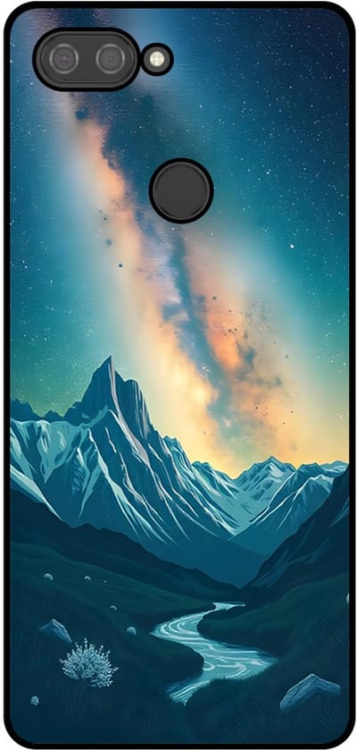 Smartphonica Telefoonhoesje Geschikt voor Xiaomi Mi 8 Lite met Sterrenhemel Opdruk - TPU Backcover Case With Space And Milkyway Design geschikt voor Xiaomi Mi 8 Lite