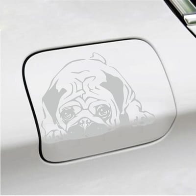 Bumpersticker - Hond - 11,6 X 16 - Licht Grijs