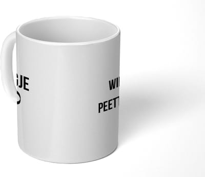 Mok - 275 ML - Koffiebeker geschenk - Mokken - Koffiemok - Koffietassen - Koffietas - Theemok - Theemokken groot - Thee tas - Cadeau Meter en Peter - Quote - Spreuken - Strikje - Wil jij mijn meter zijn - Peettante vragen - Metekind - Petekind