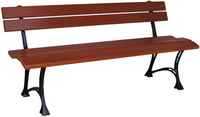 Licht Eiken Houten Parkeerbank 160 cm - Duurzame Tuinbank met Aluminium Onderstel