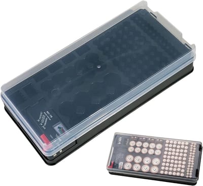 Batterij Opbergkoffer - Batterijhouder Organizer - Batterijen Sorteren - Waterdicht Stofdicht - 368 x 175 x 7 cm - Zwart