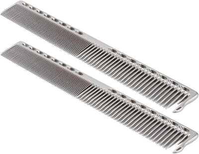 Kapsel Kam Set - Haarkam Stylingtool - Haar Knippen Scheiden - Dicht en Dun Ontwerp - 20 cm - Zilver